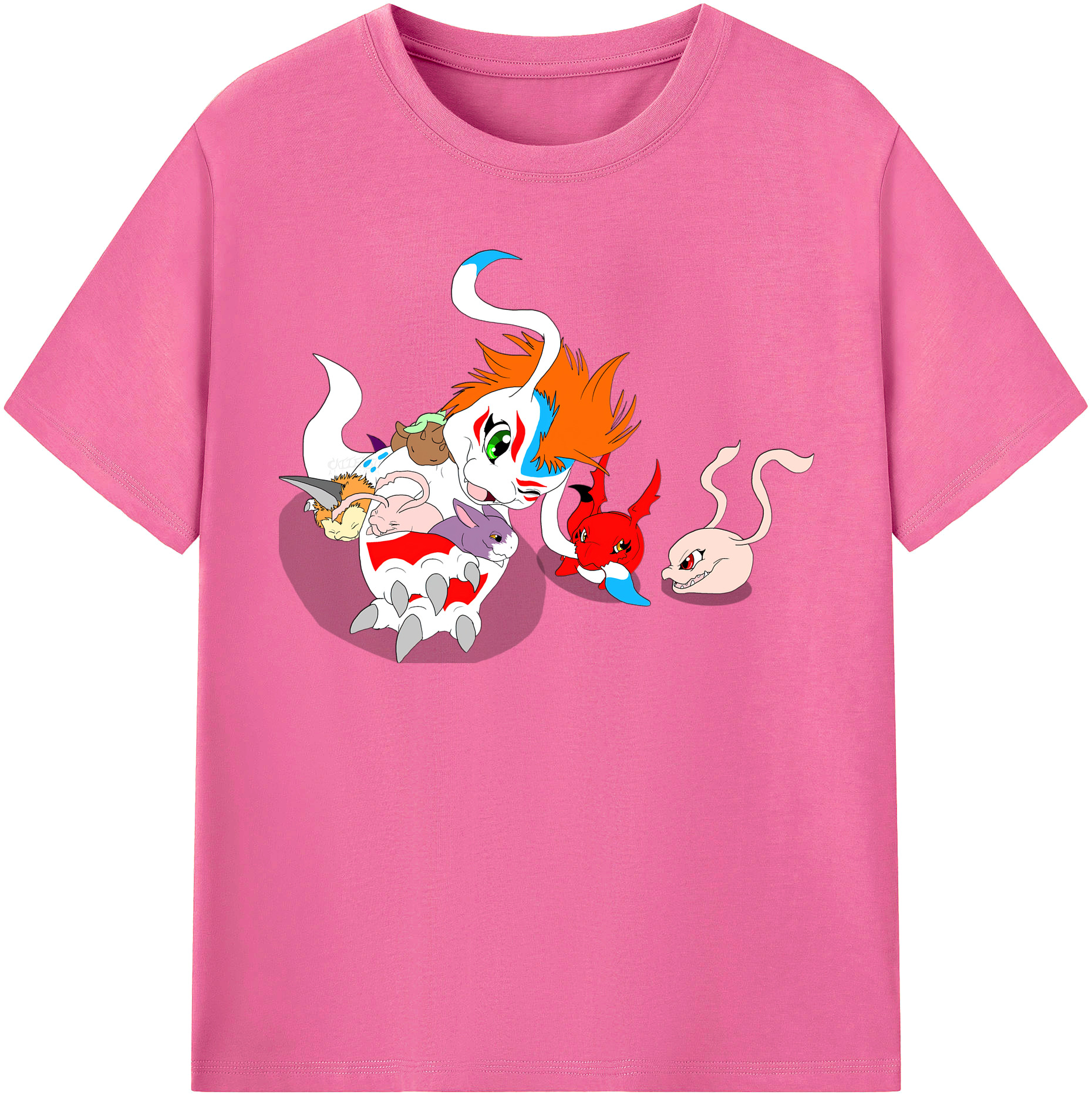 （画像用） Digimon デジタルモンスター/デジモン レディースカジュアルプリントTシャツ（綿100％）